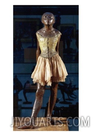 Little Dancer Aged Fourteen, 1880 1881, Bronze with Muslin Skirt and Satin Hair Ribbon