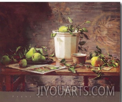 Pears and Tapestry