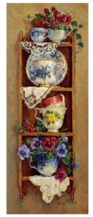 Porcelain and Pansies