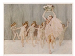 Isadora Duncan American Dancer Seen Here with Some of Her Pupils