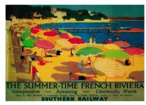 Summertime French Riviera Vintage Poster   Europe