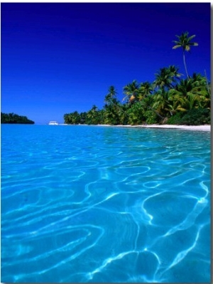 Tropical Lagoon Waters, Aitutaki, Southern Group, Cook Islands