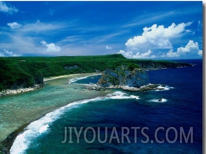 Aerial of Bird Island, Saipan