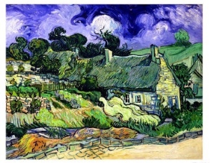 Thatched Cottages at Cordeville, Auvers Sur Oise, c.1890