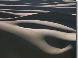 The Light Casts a Luminous Glow over the Sand Dunes of the Sahara