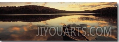 Water and Boat, Maine, New Hampshire Border, USA