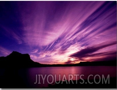 Sunset Over Lake, Lake Powell, U.S.A.