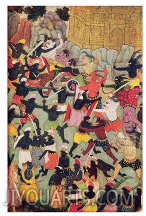 Battle Between the Armies of Rama and Ravana, Moghul