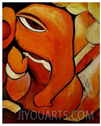 Lord Ganesh Elephant Abstract