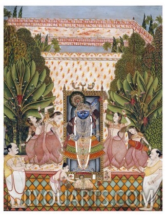 Worship of Shri Nathji, Probably Bundi or Kotah, circa 1825 50