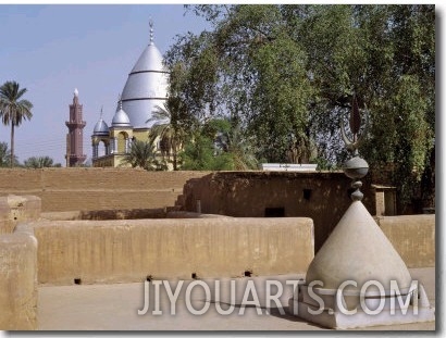 Grave of Al Mahdi Lies Beneath the Large Mausoleum in the Background, His Former Home Is in the For