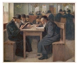Jews Studying the Talmud a Compilation of Ancient Jewish Law and Tradition