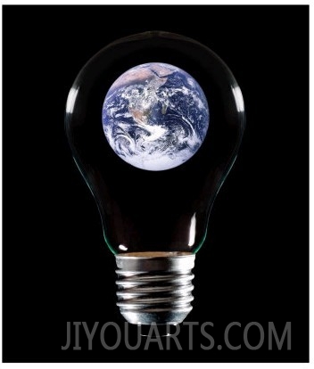 Lightbulb with the World Inside