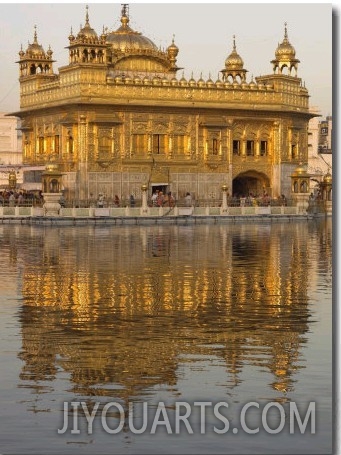 The Sikh Golden Temple Reflected in Pool, Amritsar, Punjab State, India