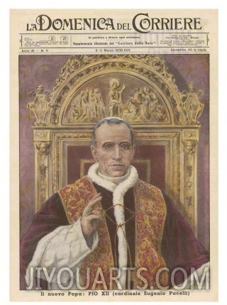 Pope Pius XII (Eugenio Pacelli) Newly Installed in 1939