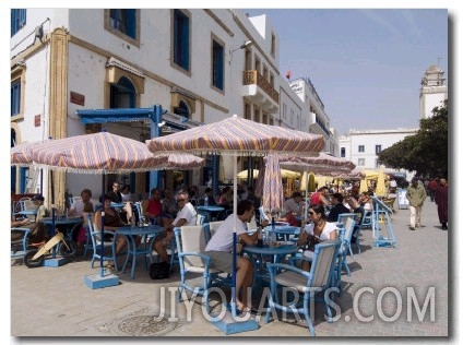 Cafe in Square, Essaouira, Morocco, North Africa, Africa