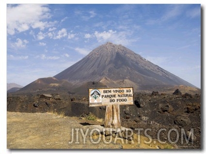 The Volcano of Pico De Fogo in the Background, Fogo (Fire), Cape Verde Islands, Africa