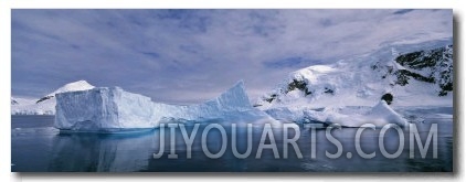 Iceberg Floating on the Water, Paradise Bay, Antarctica