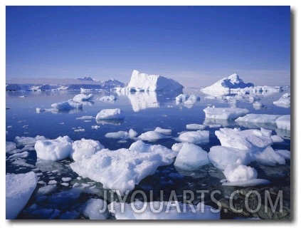 Icebergs and Brash Ice, Antarctica, Polar Regions