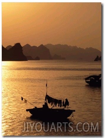 Dusk Over Halong Bay, Halong City, Vietnam