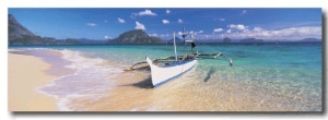 Fishing Boat Moored on the Beach, Palawan, Philippines