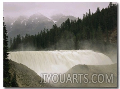 A Thundering Waterfall on Kicking Horse River in Yoho National Park
