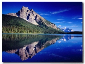 Reflection of Wapta Mountain on Emerald Lake, Yoho National Park, Canada