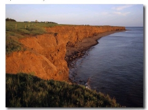 The Red Cliffs of Prince Edward Island at Sunset Glow, Prince Edward Island, Canada