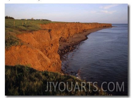 The Red Cliffs of Prince Edward Island at Sunset Glow, Prince Edward Island, Canada