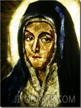 Detail of Mater Dolorosa by El Greco, Lourdes, Hautes Pyrenees, France, Europe