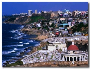 Fuerte De San Cristobal with the City in the Background, San Juan, Puerto Rico