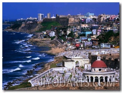 Fuerte De San Cristobal with the City in the Background, San Juan, Puerto Rico