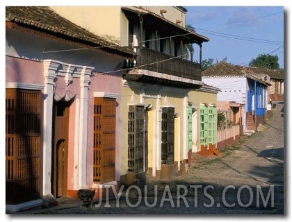 Houses on a Street in the Colonial City, Town of Trinidad, Unesco World Heritage Site, Cuba
