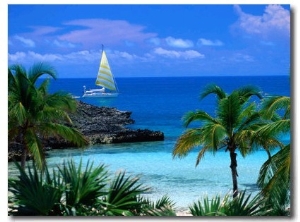 Sailing off Eleuthera, Eleuthera Point, Bahamas