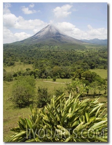 Arenal Volcano from La Fortuna Side, Costa Rica, Central America