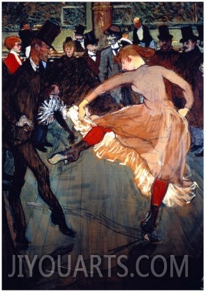 The Dance at the Moulin Rouge  Detail Showing Valentin Dessose