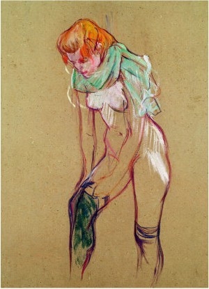 Woman Pulling up Her Stocking, 1894
