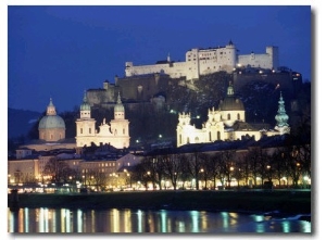 Salzburg at Twilight, Salzburg, Austria