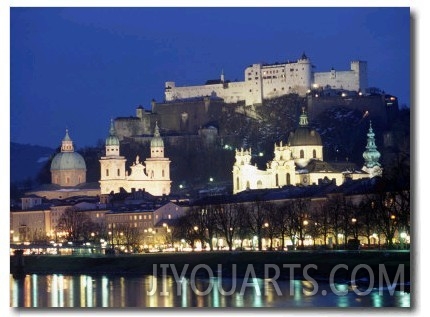 Salzburg at Twilight, Salzburg, Austria