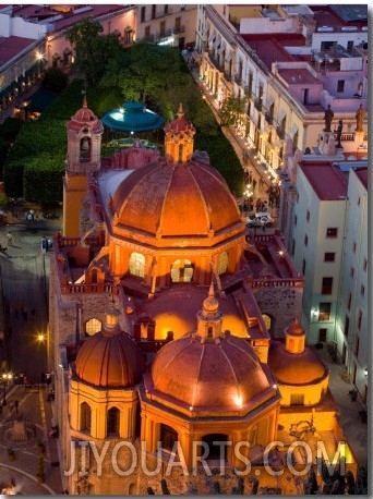 Church of San Diego and Jardin de la Union at Night, Guanajuato, Mexico