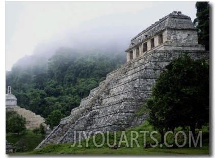 Misty View of the Temple of Inscriptions