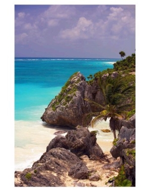 Rocky Cove, Tulum Beach, Yucatan, Mexico