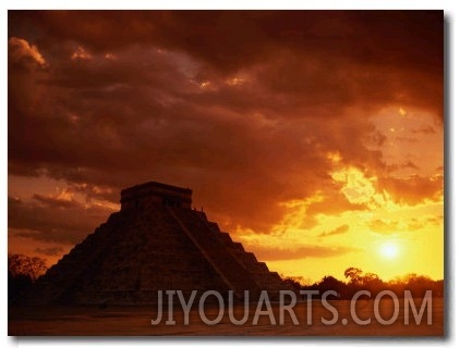 The Castle (El Castillo), Also Known as Pyramid of Kukulcan, Chichen Itza, Mexico