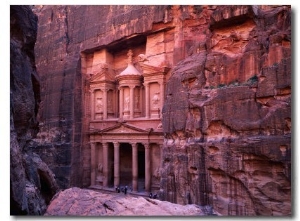 The Facade of the Treasury (Al Khazneh), Petra, Ma