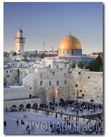 Western Wall and Dome of the Rock Mosque, Jerusalem, Israel