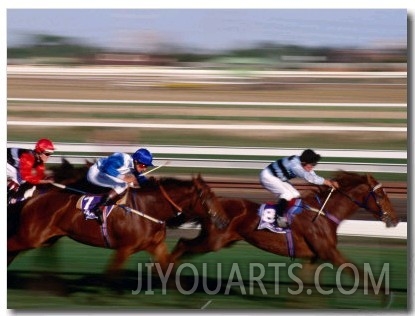 Horse Racing in Action, Melbourne, Australia