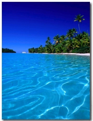 Tropical Lagoon Waters, Aitutaki, Southern Group, Cook Islands