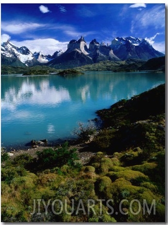 Cuernos Del Paine and Lagos Pehoe, Torres Del Paine National Park, Chile