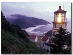 Foggy Day at the Heceta Head Lighthouse, Oregon, USA