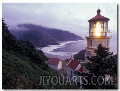 Foggy Day at the Heceta Head Lighthouse, Oregon, USA